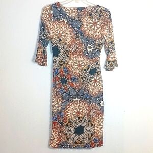 Antique Design Printed Dress